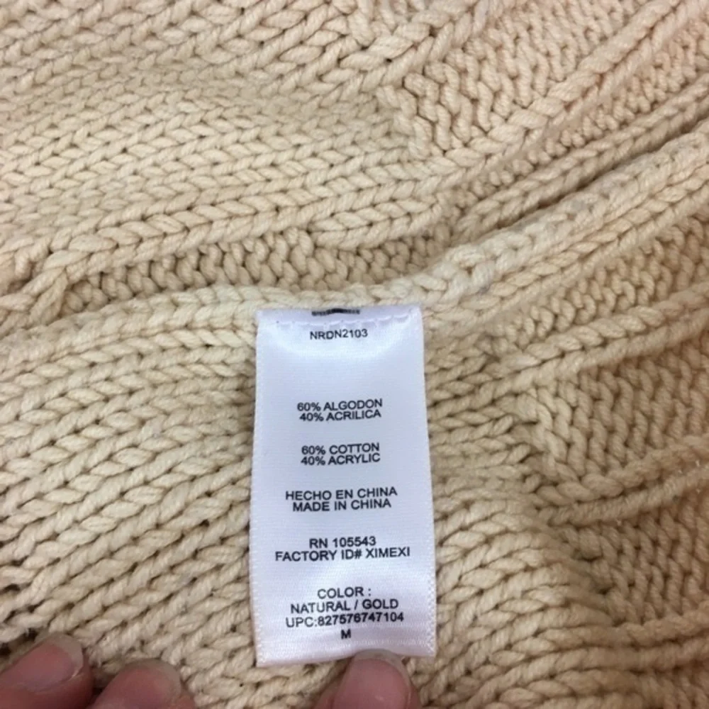 Narsico Rodriguez Gold Cable Knit Sweater. - Picture 6 of 7